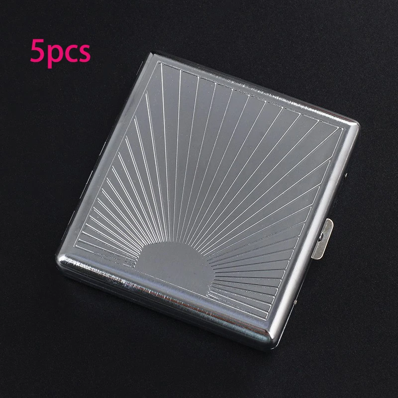 Compact and Sleek Metal Cigarette Storage Case - Holds Up to 20 Cigarettes