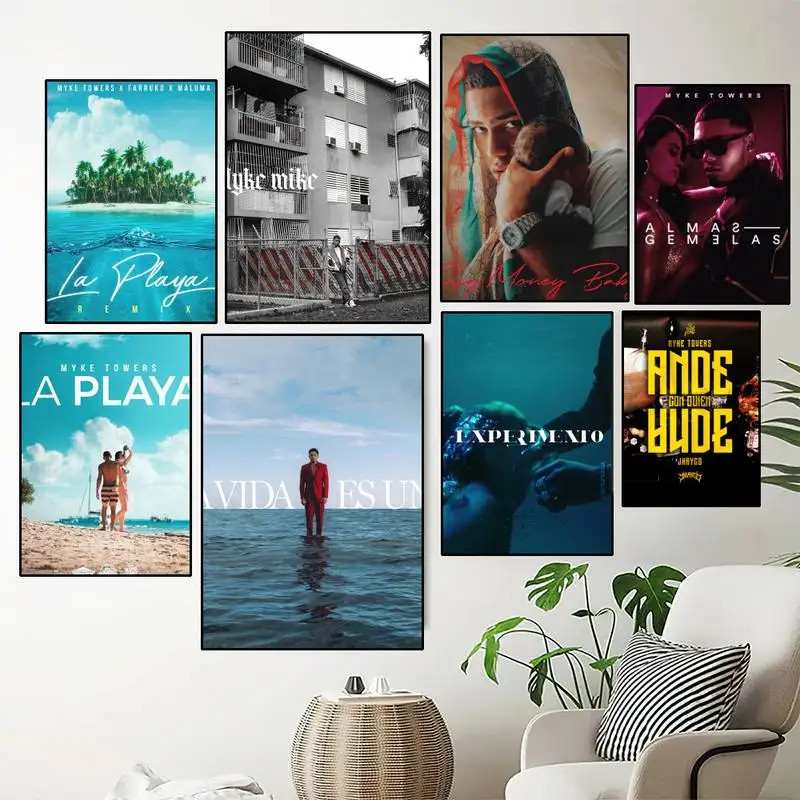 

Rapper Myke Towers POSTER Prints Wall Painting Bedroom Living Room Decoration Sticker