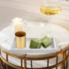 Bathroom Storage Tray Decorative Marble White Silicone Vanity Counter Top ganizer for Shampoo Lotion Cosmetics Keys Jewelry Anti 4