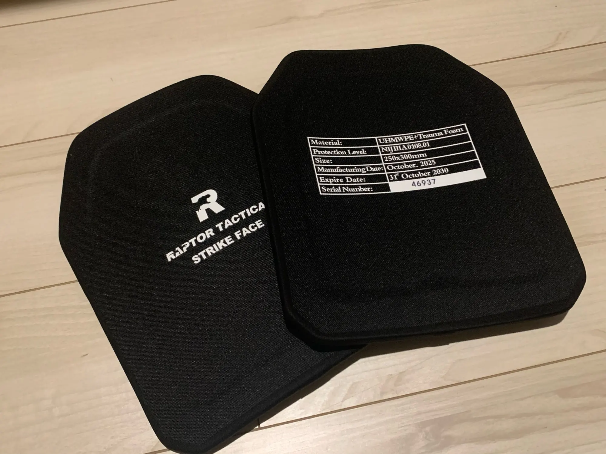 Raptor Tactical NIJ 3A IIIA Bulletproof Plate One Pair 10x12 Or