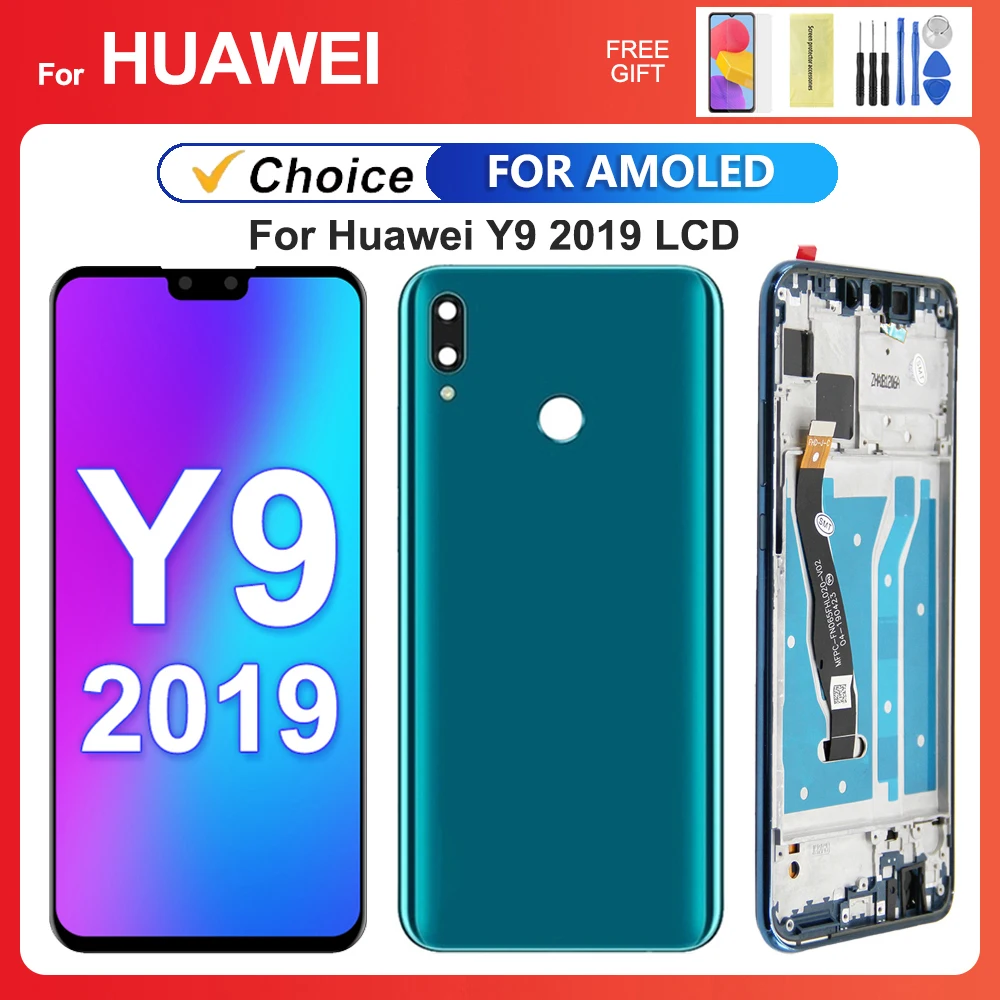 Ersatz Display für Huawei Y9 2019 / Y8s LCD Bildschirm, für Huawei Enjoy 9 Plus Display Bildschirm Touch Digitizer Assembly Reparaturteile Kit