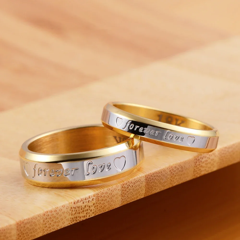 Wedding Rings Princess Fashion Steel Wedding Gold 925 Plated For WOMEN Men LOVE Charm Ring Jewelry Engagement