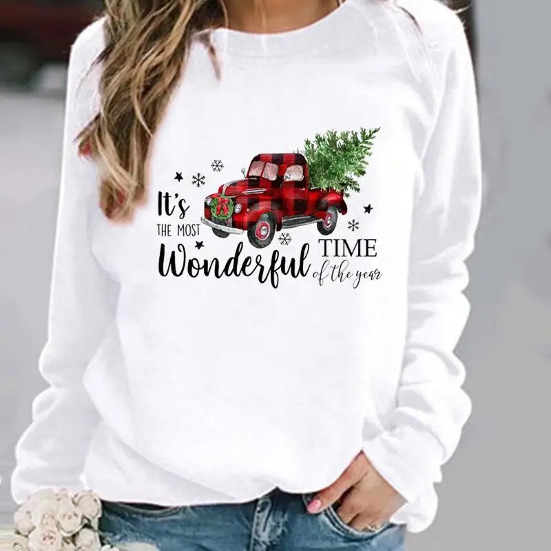 Christmas Merry Coffee Love Tree Style Pullover Women's Printed Women's Fashion Casual Printed Sweatshirt custom wholesale paper coffee cups custom logo printed takeaway coffee cups disposable paper cups for drinks