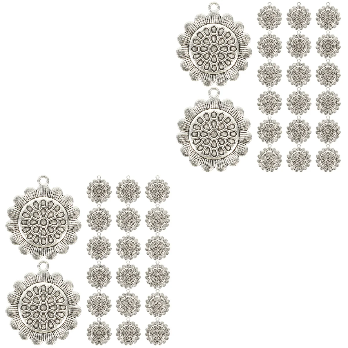 

Подвеска в форме подсолнуха, поднос из сплава для изготовления ювелирных изделий «сделай сам», Аксессуары для ожерелья, основа для шармов, 40 шт.