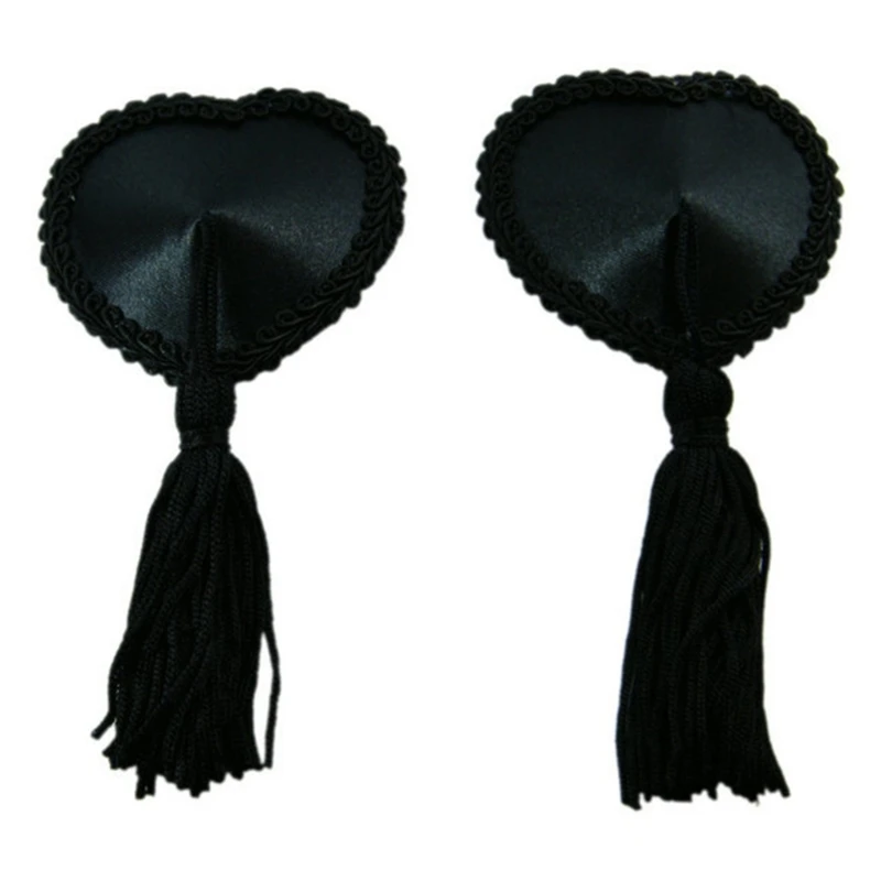 Women Adhesive Nipple Cover Shinning Sequins Tassels Bowknot Pasties Sexy Reusable Chest Stickers Breast Cover Bra Pads