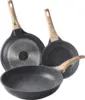Frying Pan Skillets 3-Piece Set 8/9.5/11 inch, Granite Coating Omelette Pan, 100% PFOA free Cookware Pan, Non Stick Sto 1