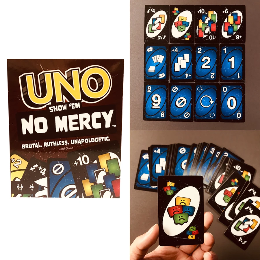 Mattel Uno Flip! Giochi Da Tavolo Uno No Mercy Cards Dragon Ball Christmas Uno Card Game Table Playing For Adults Kid Birthday Gift