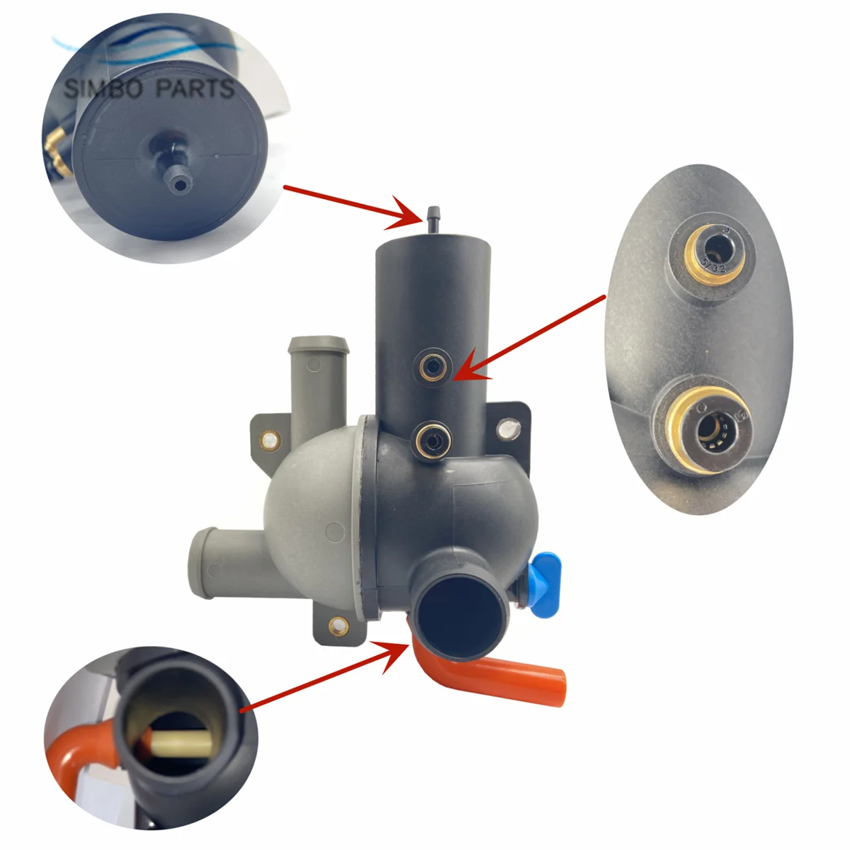 Manual Water Distribution Housing With Air Hose For MerCruiser Inboard