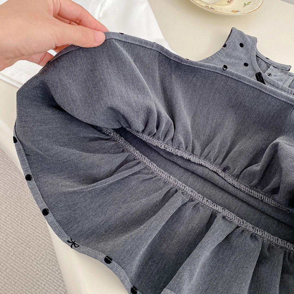 Girls Polka Dot Ruffle Dress