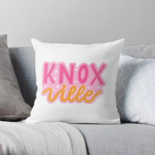 

Knoxville Pink And Orange Stars Printing Throw Pillow Cover Comfort Soft Fashion Home Sofa Anime Pillows not include One Side