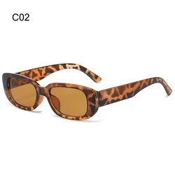 Trendy Retro Rectangle Candy Color Sunglasses - Vintage 90s Fashion with UV400 Protection (C02)