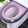 Warm Toilet Seat Cover Mat Bathroom Toilet Pad Cushion with Handle Thicker Soft Washable Closestool Warmer Accessories 2