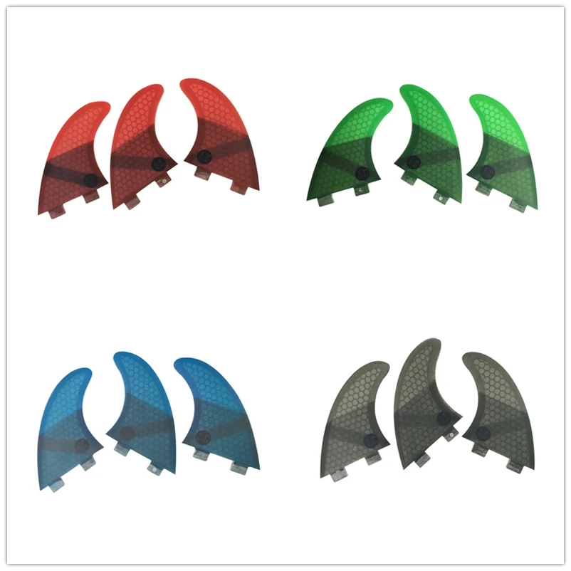 Double Tabs M Paddle Surf Fins Double Tabs Fins Surfboard Fin Honeycomb Fibreglass Fins 4 Color For Surfing