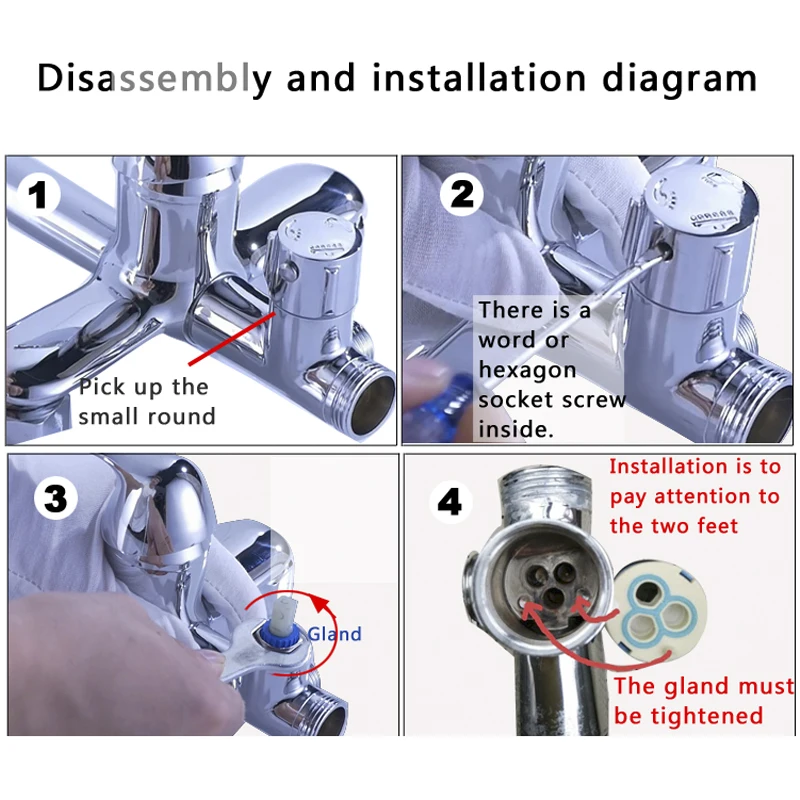 26MM Shower Faucet Ceramic Spool/Shower Sprinkler Water Separator 2-Hole Diversion Valve Core