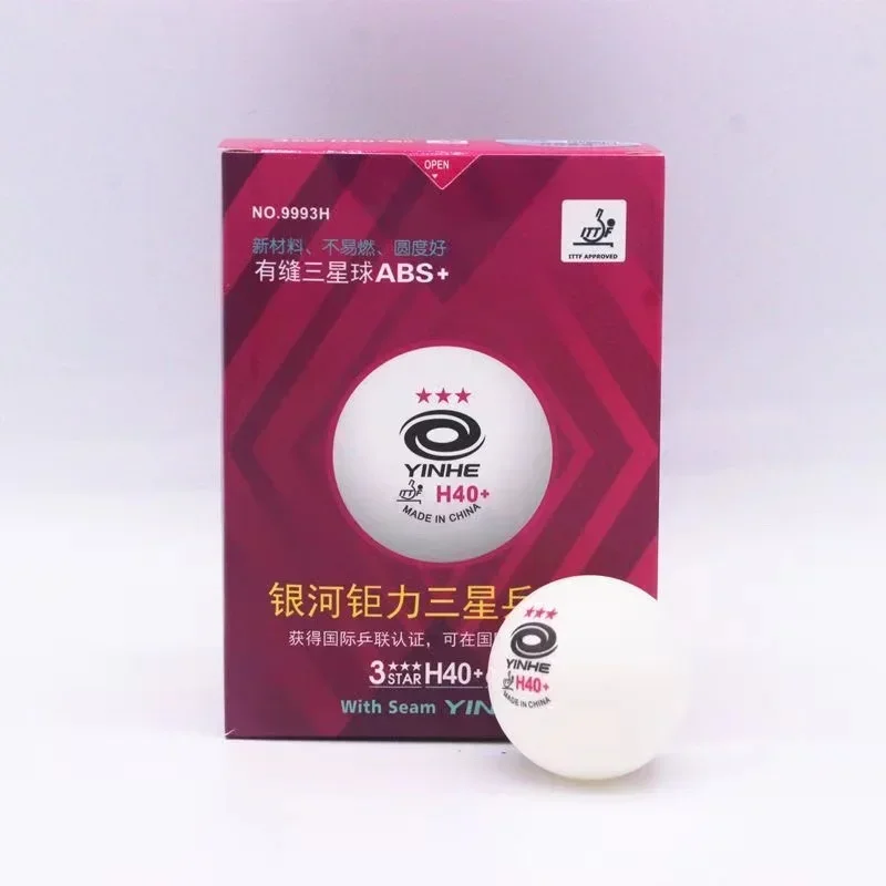 Table Tennis Balls YINHE Galaxy 3-Star Table Tennis Balls with Seams H40+White Poly Ping Pong Balls