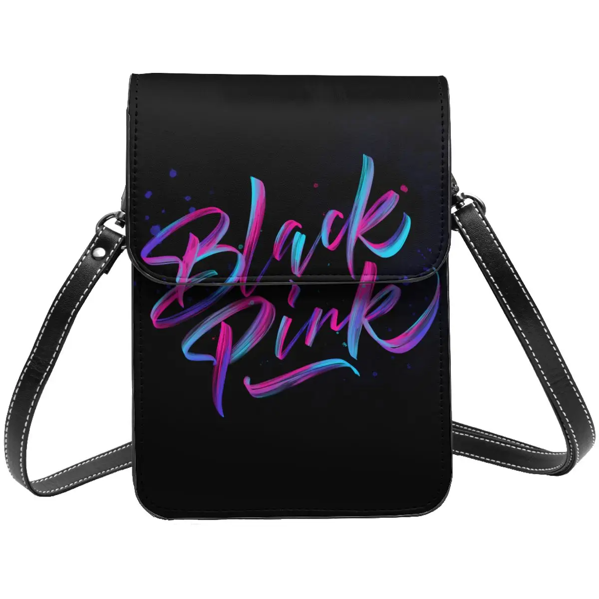

Черно-розовый кросс-боди кошелек Kpop Jennie сумка для сотового телефона сумка через плечо кошелек для сотового телефона