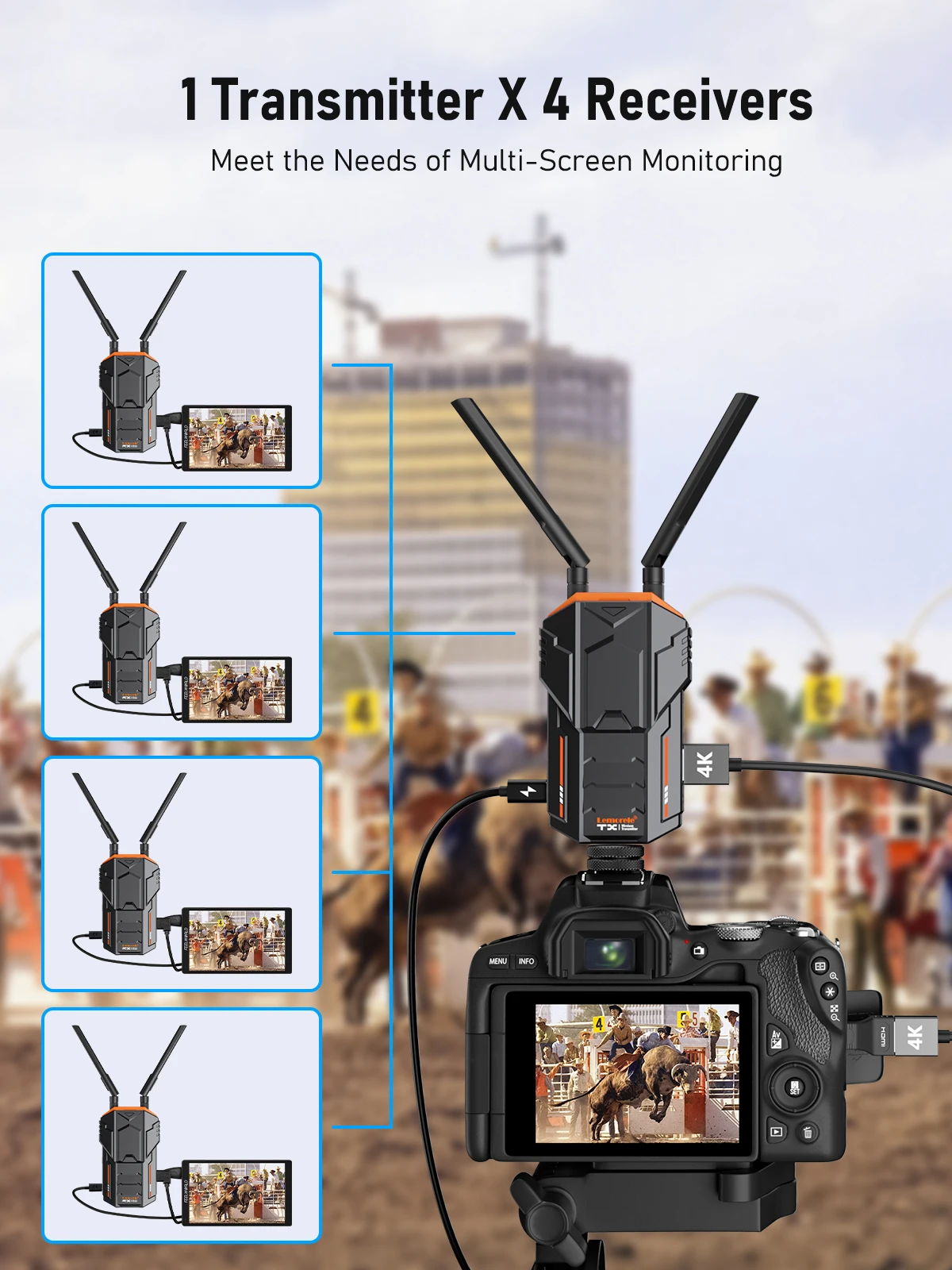 200M Wireless HDMI Extender HD 1080P Video Transmitter Receiver for Camera Camcorder Live Streaming PC To TV Support Battery,fpv transmitter receiver