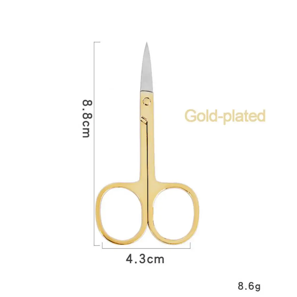 Craft Scissors 1/2PCS Curved Vintage Small Eyebrow Scissor Angled Beauty Scissors