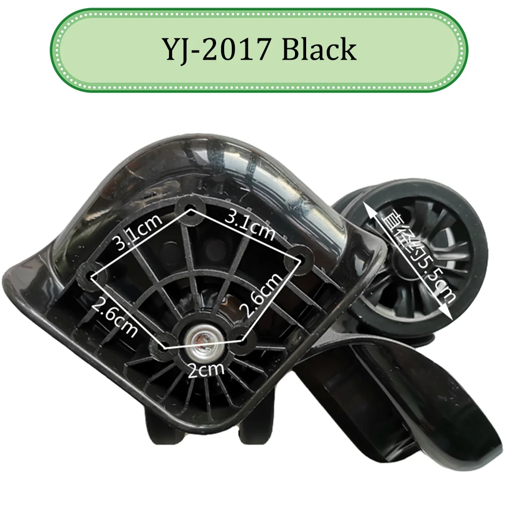 For YF3003 Black Universal Wheel Trolley Case Wheel Replacement Luggage Pulley Sliding Casters slient wear-resistant Repair