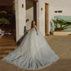 2025 Bright Tulle Women Wedding Dresses Sequin Printing Bridal Gowns Mopping Length Princess Party Vestidos De Novias Customized 2
