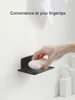 Soap Dish Shower Waterfall Black Stainless Steel Soap Tray Self Adhesive Bar Soap Holder with Drain for Shower Bathroom Kitchen 5