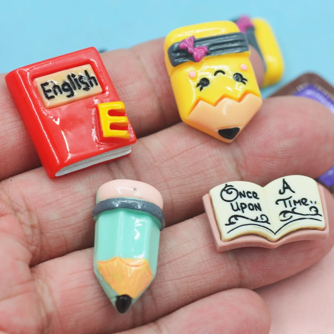 송진 문구류 스크랩북 장식, 학교 미니어처, 인형의 집 문구 장식, DIY 공예 용품