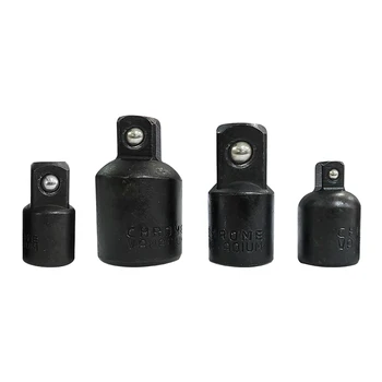 실버 블랙 가변 직경 슬리브 스퀘어 슬리브 변환 플라잉 헤드 어댑터, 1/2 3/8 1/4 도구 세트, 4 개