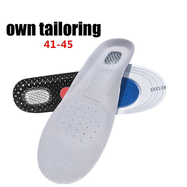 Premium Orthotic Gel Insoles Orthopedic Flat Foot Health Sole Pad For Shoes Insert Arch Support Pad For Plantar fasciitis Unisex Gray 41-45