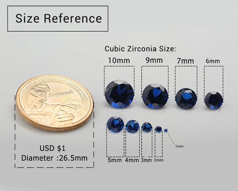 Größe 1mm ~ 12mm runde Form Brillant schliff synthetische Spinell Edelsteine für Schmuck # # # Farbe – Detail 1