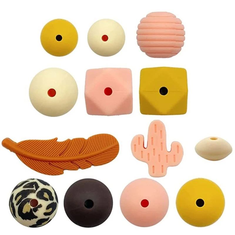 

DIY Silicone Beads Making for Bracelet Car Keychain Elastic KeyRing Tassel Beaded Keyring Accessory Multiple Size Beads