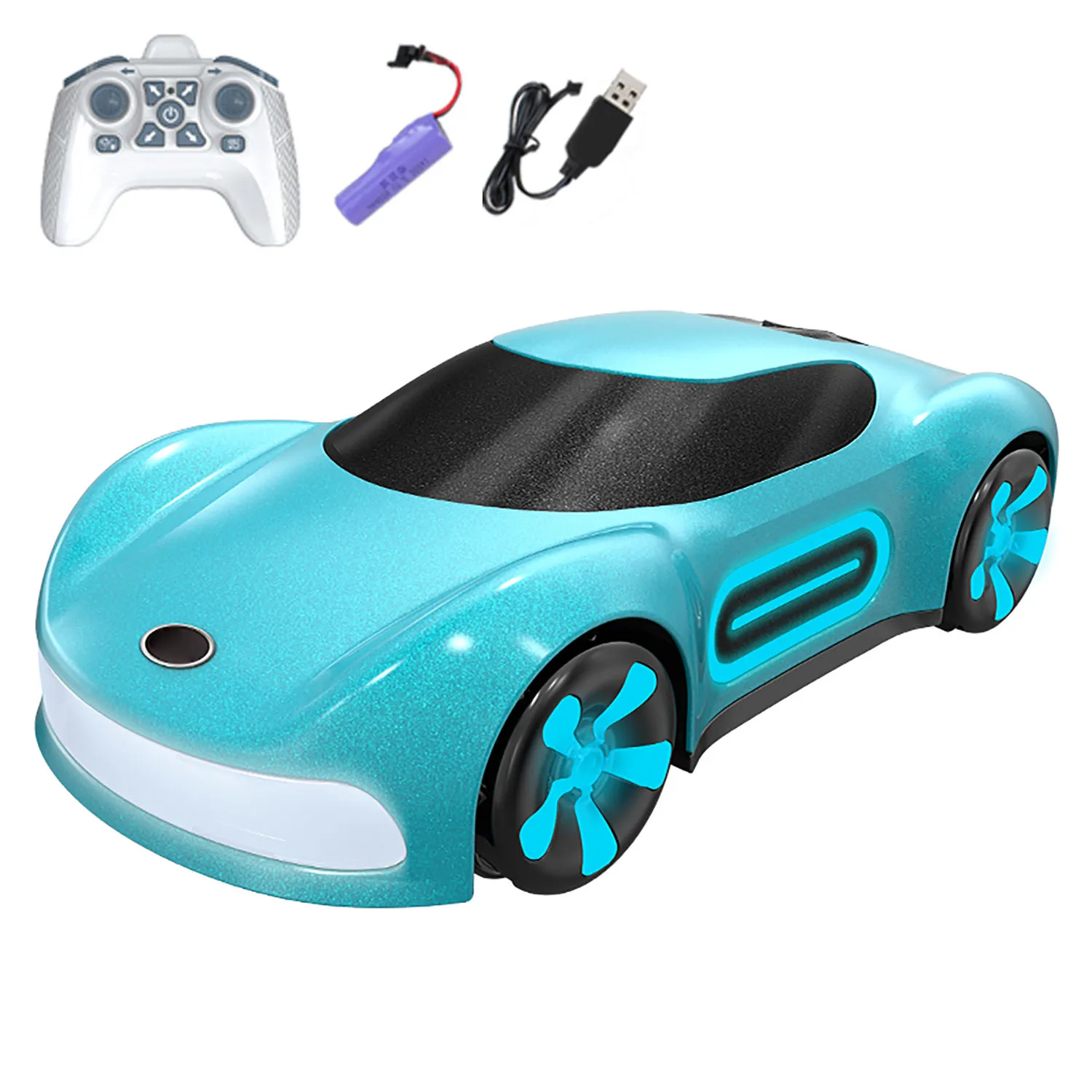 Q206 RC Drift Car 1/18 4×4 Telecomando New Energy Concept Car 2.4G Modello Multi Direzionale Guida RTR Luci Musica Spray - Image 4