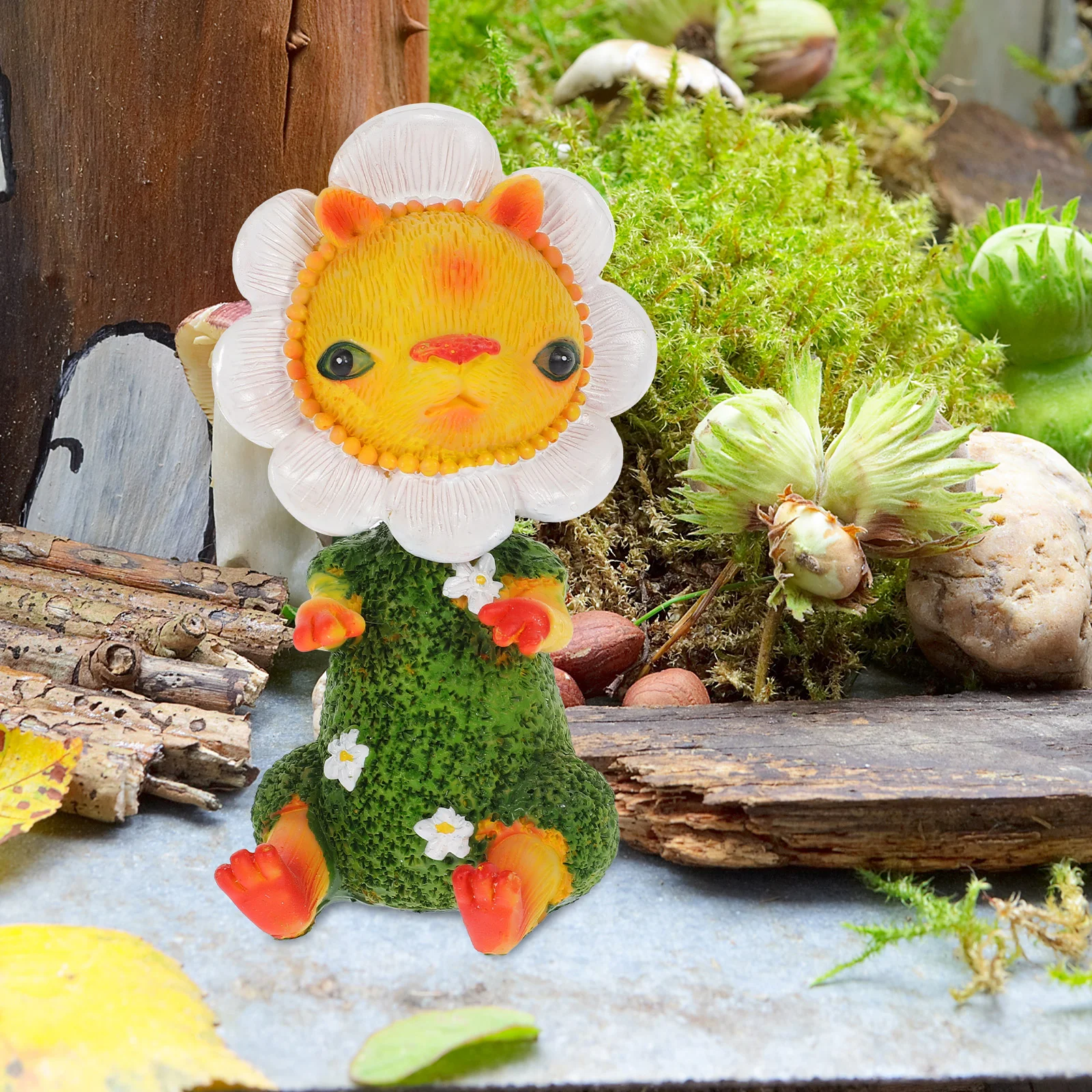 

Sunflower Elf Statue Decoration Garden Resin Elf Model Landscaping Statue