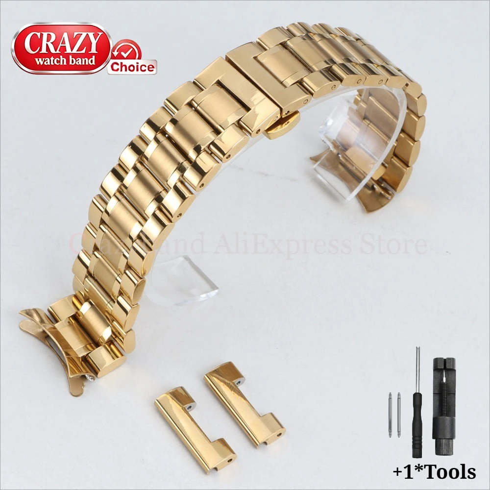 Elegant Stainless Steel Watch Strap Replacement