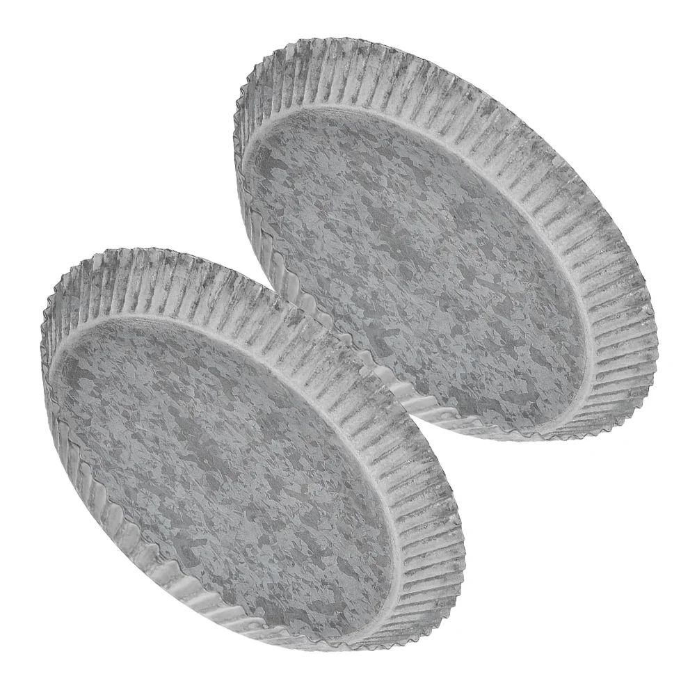 

2 Pcs Retro Flower Pot Tray Trays for Plants Drip Saucer Potted House Pots Round Saucers Miscellaneous