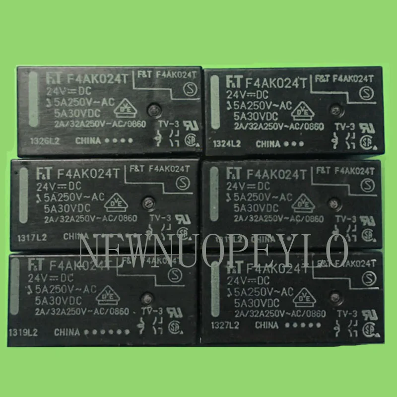 

10pcs FTR-F4AK024T 24VDC relay F4AK024T two groups of normally open 6-pin 5A original
