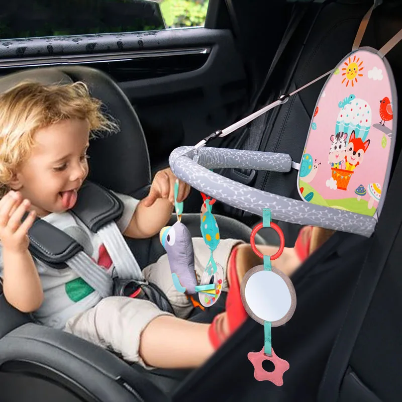 لعبة مقعد سيارة للأطفال لمركز النشاط المبكر ألعاب قلادة لعربة الأطفال سرير معلق خشخيشات ألعاب حسية هدايا للأطفال الصغار