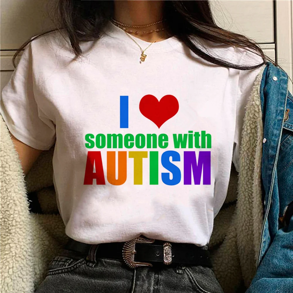 

autism top women harajuku Y2K tshirt female graphic clothing