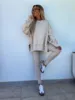 Spring summer 2024 new Shirt  casual loose-fitting sweater tight pants 2 piece suit sets for women 2 pieces trousers sets 1