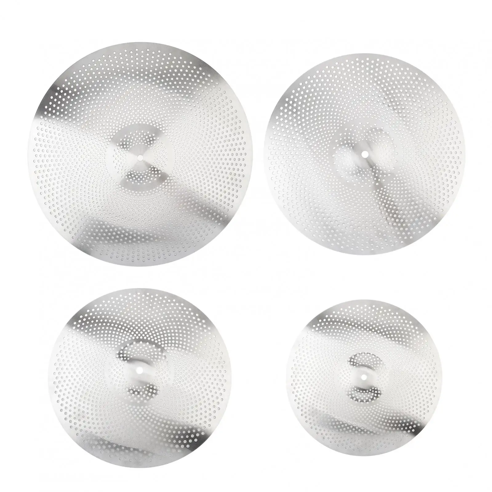 Low Volume Hihat Crash Ride Mute Cymbal for Drum Sets 14 / 16 / 18 20inch Drummer Practice Quiet Cymbals