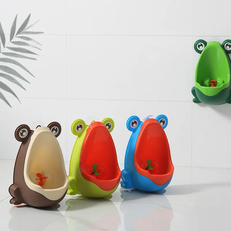 Potties Toilet Training Baby Urinals Boy Urinal Boy Wall-hanging Frog Cartoon Child Urinals Pot Standing Urinal Basin Travel portable urinal urinal bucket