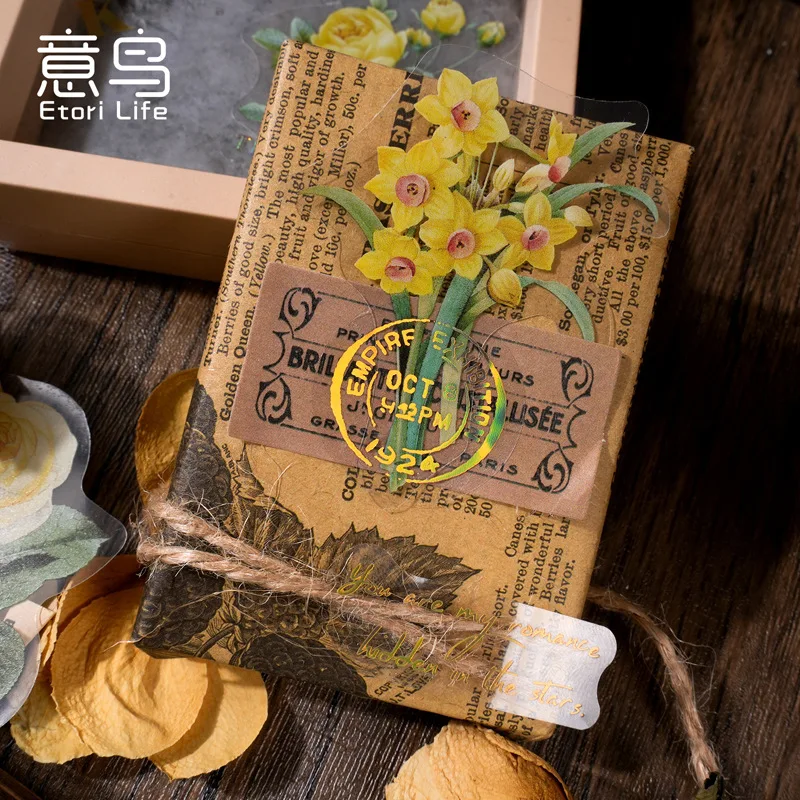 꽃 액자 스티커 팩 DIY 장식 문구 앨범, 일기 컵 노트북, 휴대폰 장난감, 스크랩북, 30 개/세트