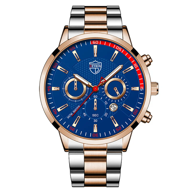 2022 Luxury Fashion Mens Sports Watches for Men Business Stainless Steel Quartz Watch Man Casual Luminous Clock reloj hombre 