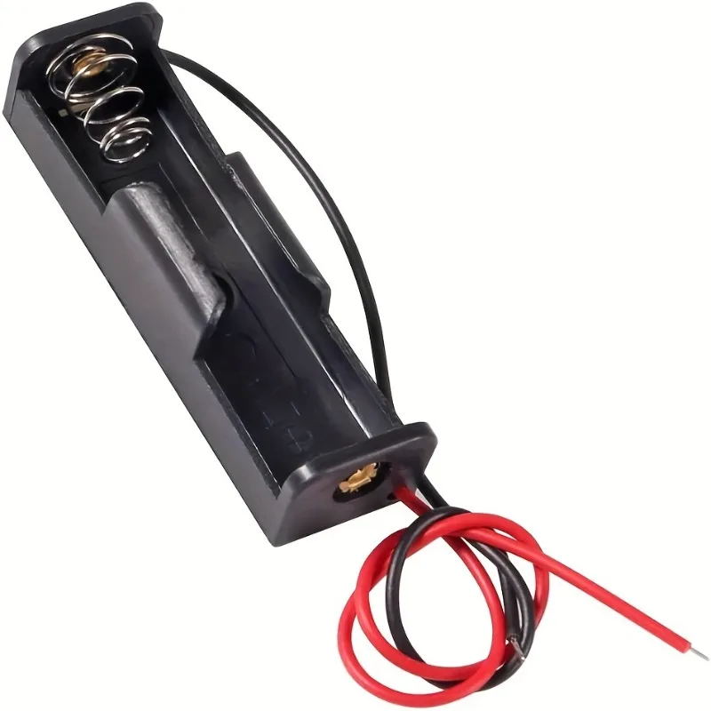 5pcs 18650 Power Bank Cases 1X 3.6V-4.2V 18650 Battery Holder Storage Box Case 1 Slot Battery Container with Wire Lead