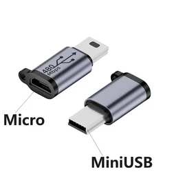 Universal USB Data Transfer Converter: Micro, Mini, and Type - C Adapter 480Mbps (Micro to Mini USB)