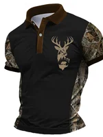 La nouvelle chemise POLO à manches courtes pour hommes pour l'été 2025 présente une impression de motifs 3D décontractés à la mode et respirants. 1