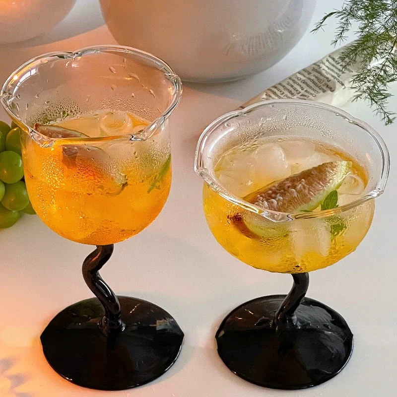 Sale! Bell Orchid Flower Glass Original Breakfast Cup Champagne Juice Beautiful Tea Mugs Vintage High Foot Wineglass