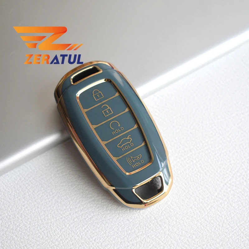 5 Buttons Car Key Case Cover Shell Fob For Hyundai Creta I20 I30 IX35 IX25 Elantra Grandeur Accent Solaris Sonata Palisade Kona