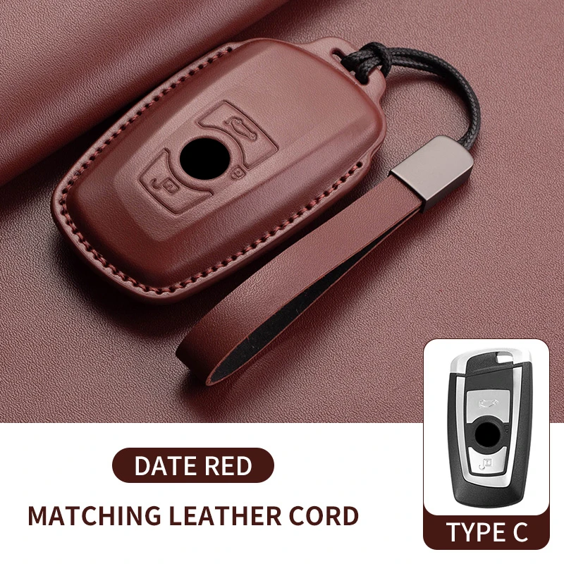 Premium Leather Car Key Fob Case Cover