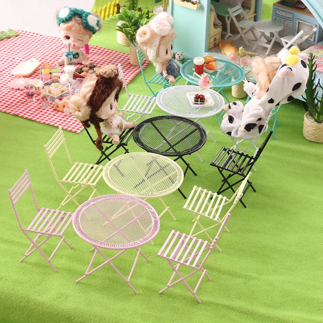 Table à manger l'inventaire et ensemble de chaises, maison de courses,  meubles de maison en beurre, accessoires de décoration de cuisine, cadeau  de jouets, 1:12 - AliExpress