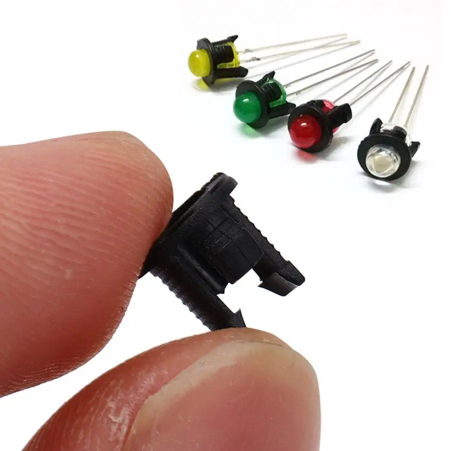 Description Picture 4 of item200PCS Black 5mm Diode Mount LED Holders - Plastic Bracket for Electronic Components